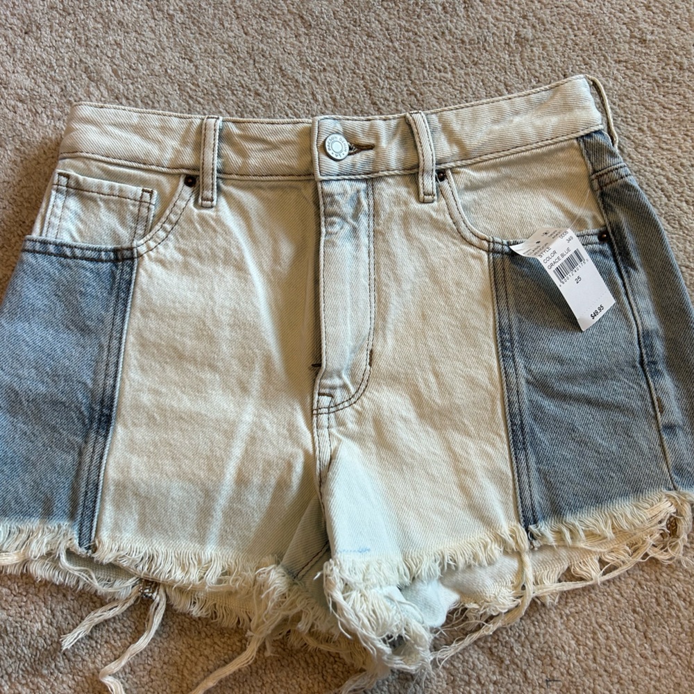 PacSun Relaxed Fit High Rise Jean Shorts Size 25 New with Tags